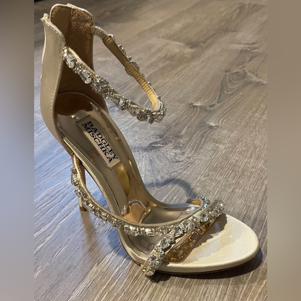 Size 7 Badgley Mischka Beaded Heels